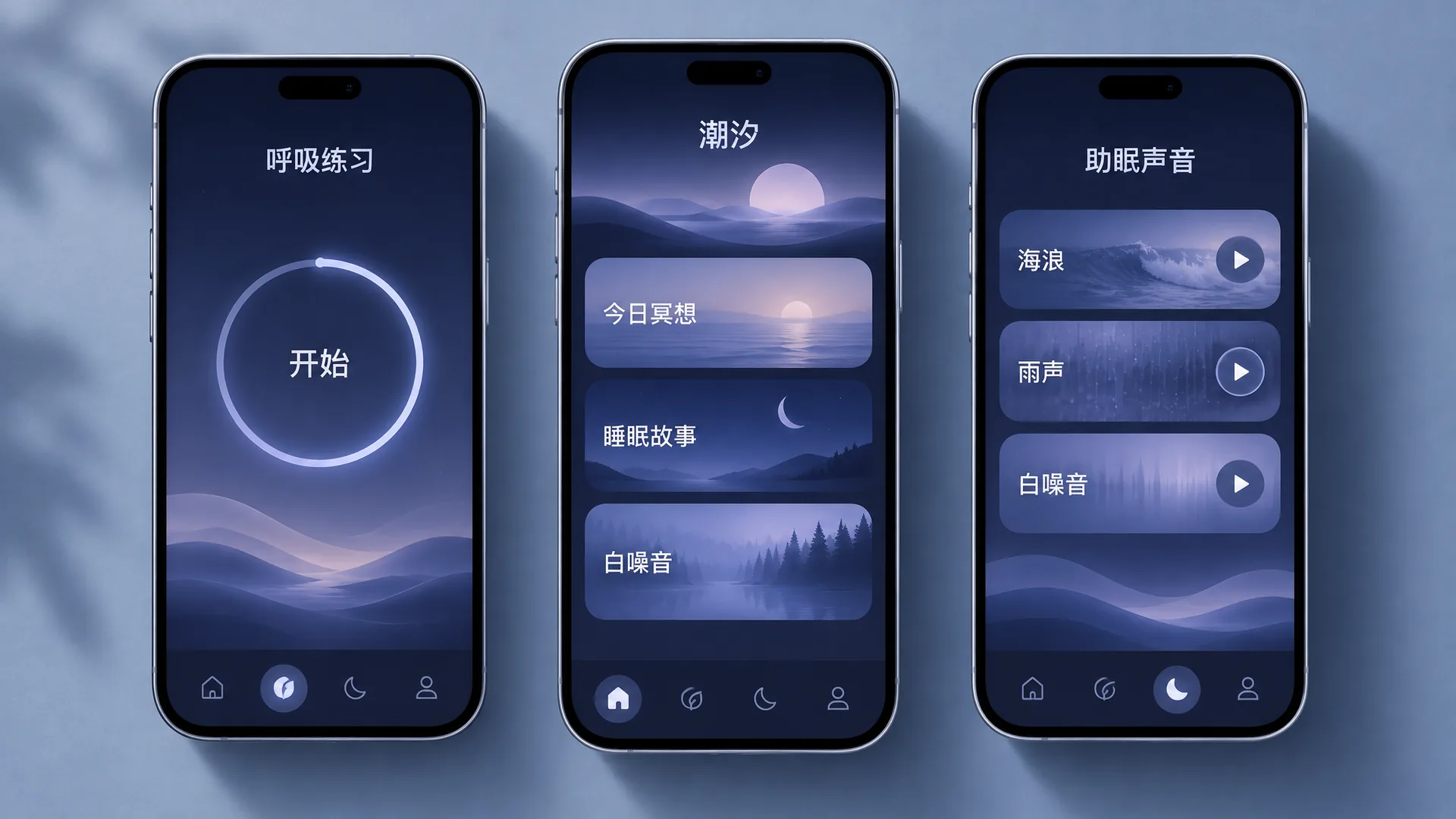 Tidal: Sleep and meditation app · Interface design