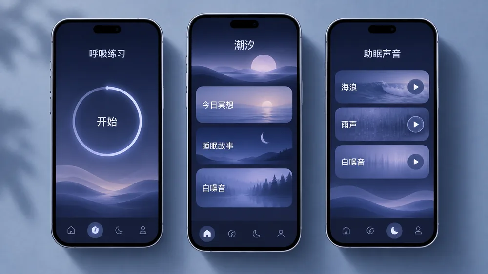 Tidal: Sleep and meditation app · Interface design