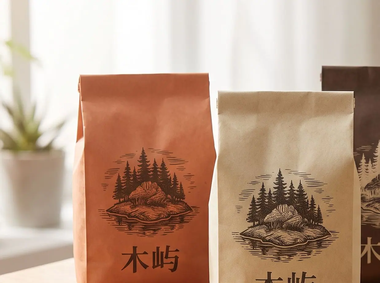 Close-up of the woodcut illustration on a Muyu coffee bag