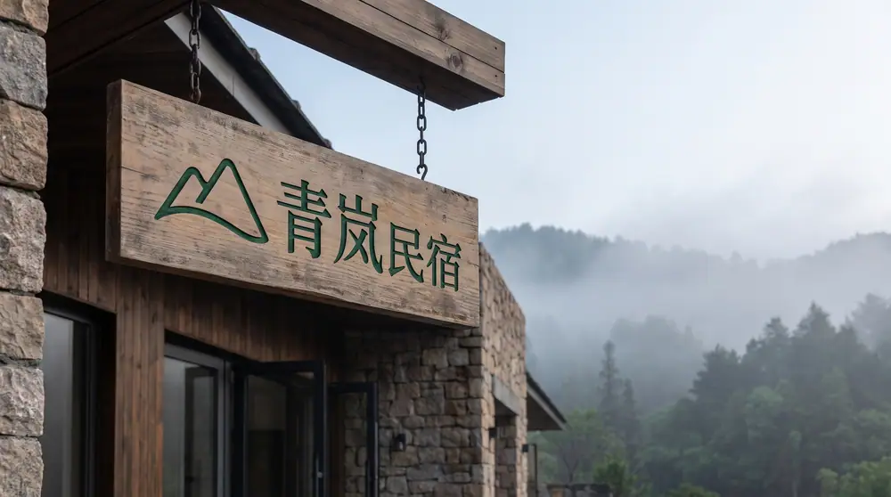 Qinglan Lodge: Boutique mountain stay in Moganshan · Identity and signage