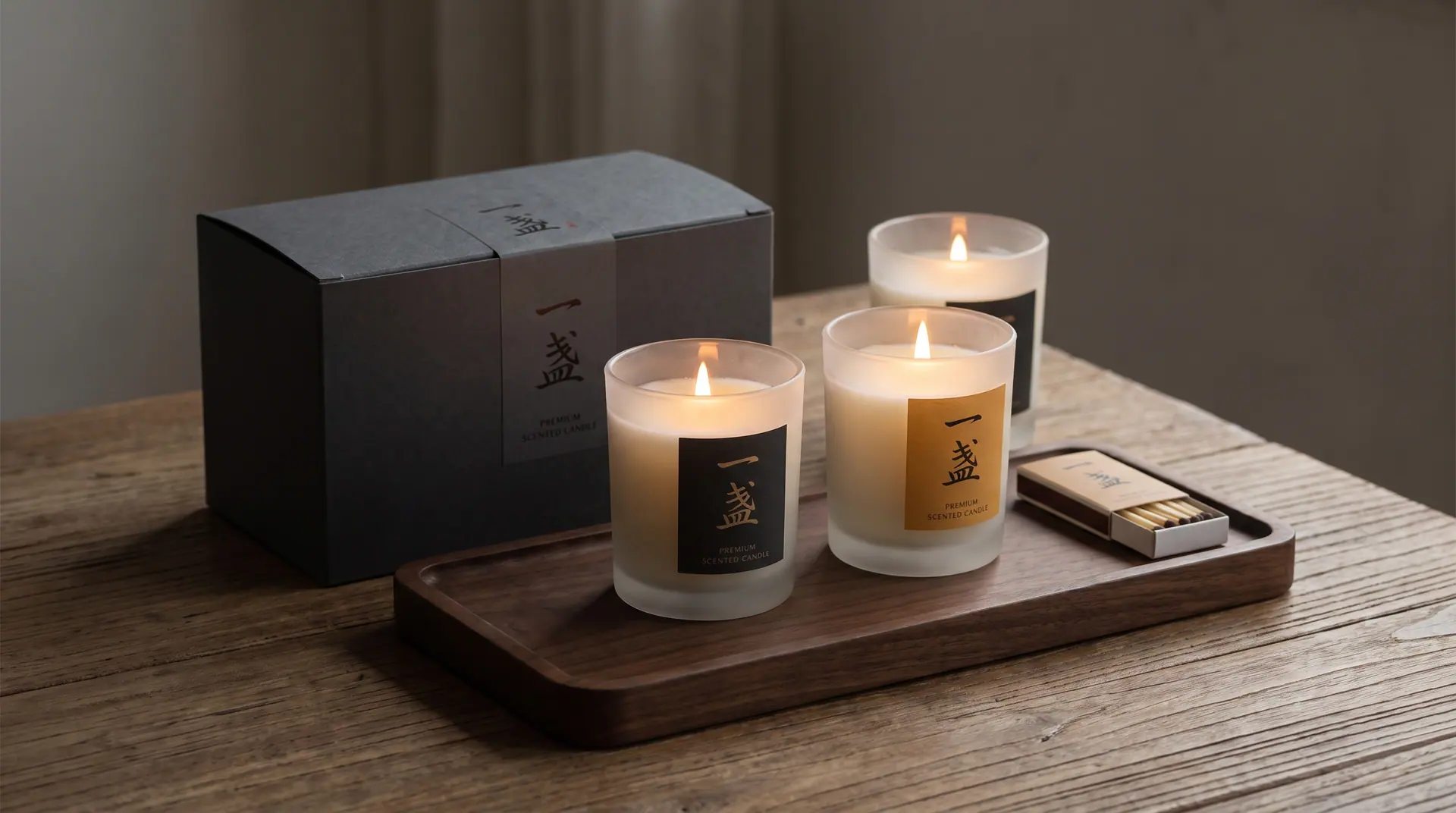 One Lamp: Scented candles · Identity and gift packaging